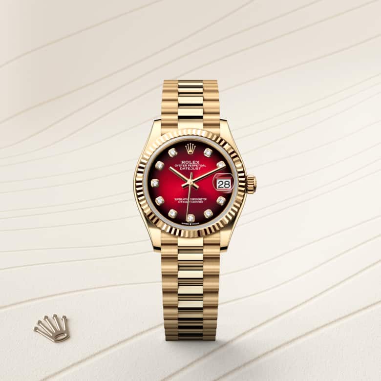 Rolex Datejust in 18 kt yellow gold, M278278-0049 - Schiffman's Jewelers
