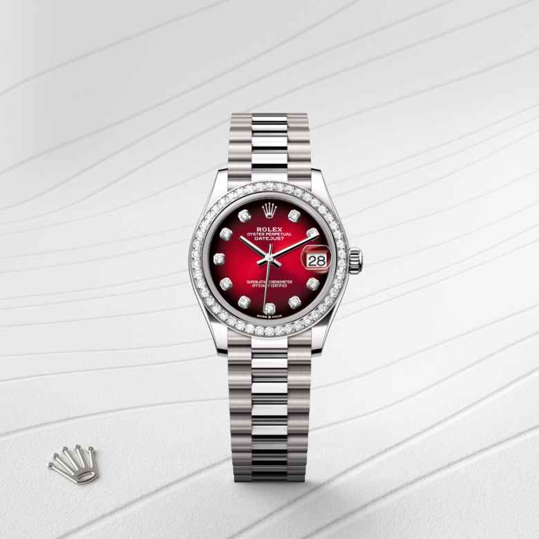 Rolex Datejust in 18 kt white gold, M278289RBR-0028 - Meierotto Jewelers