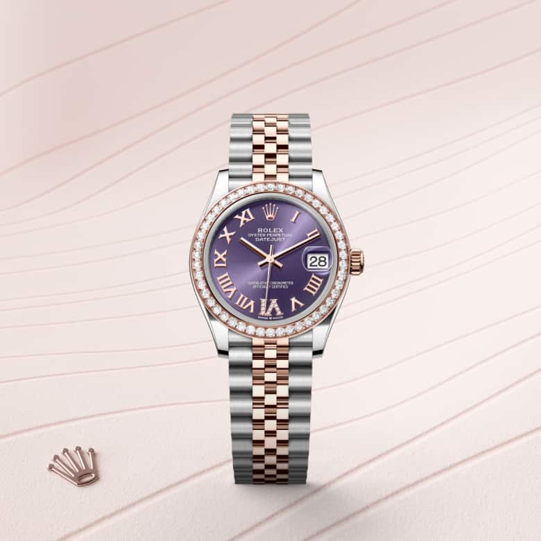 Rolex Datejust in Everose Rolesor - combination of Oystersteel and Everose gold, M278381RBR-0020 - Clarkson Jewelers
