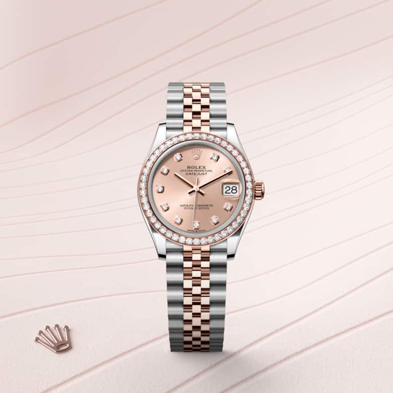 Rolex Datejust in Everose Rolesor - combination of Oystersteel and Everose gold, M278381RBR-0024 - Schiffman's Jewelers