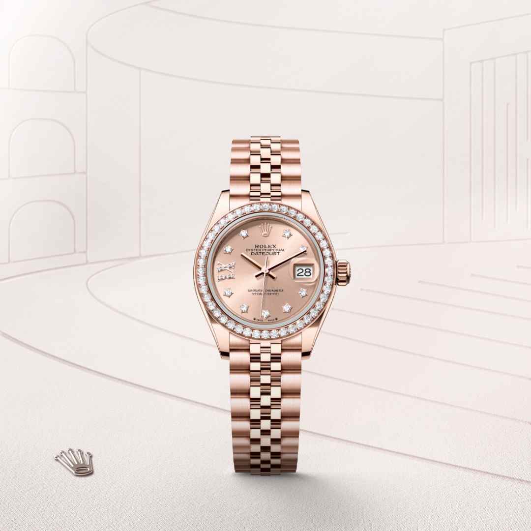 Rolex Lady-Datejust in 18 kt Everose gold, M279135RBR-0030 - Meierotto Jewelers