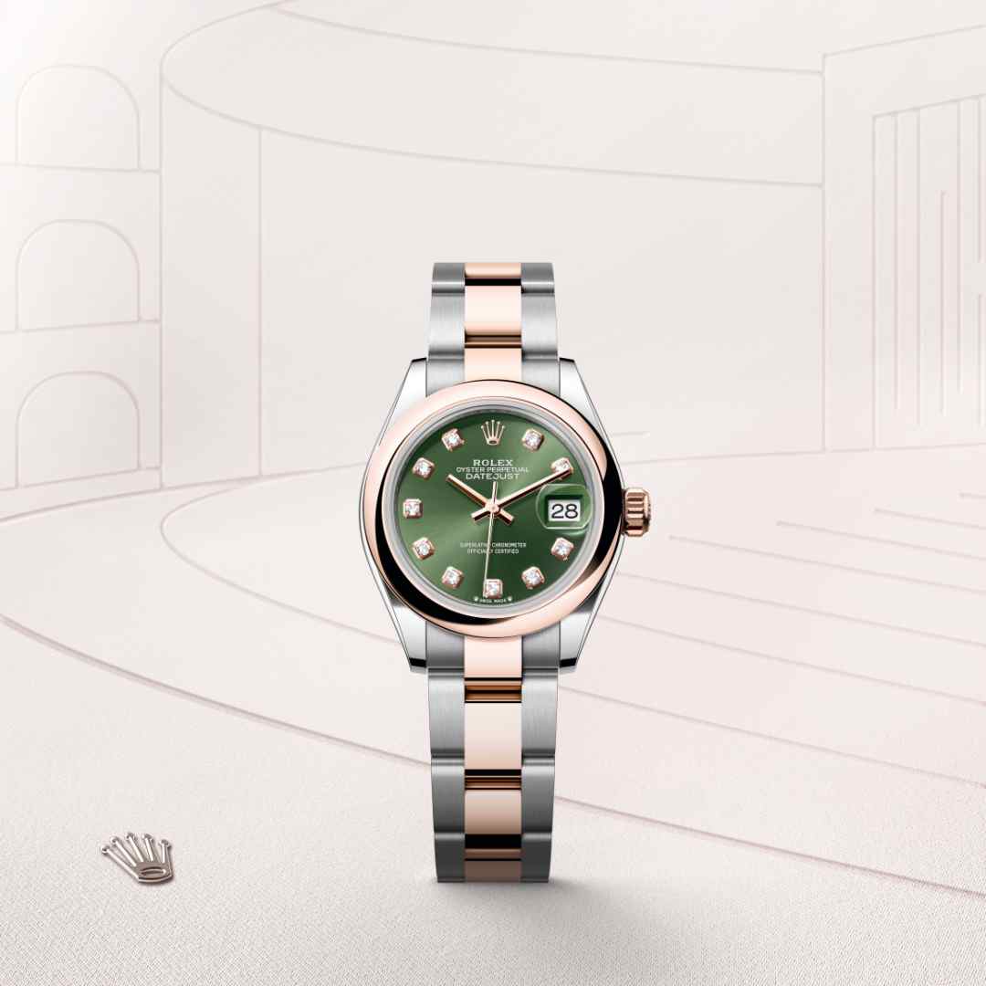 Rolex Lady-Datejust in Everose Rolesor - combination of Oystersteel and Everose gold, M279161-0008 - Clarkson Jewelers