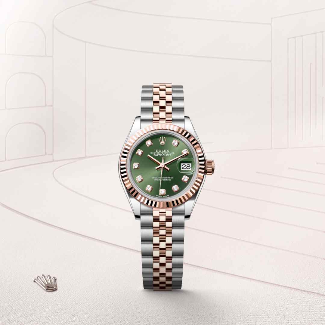 Rolex Lady-Datejust in Everose Rolesor - combination of Oystersteel and Everose gold, M279171-0007 - Schiffman's Jewelers