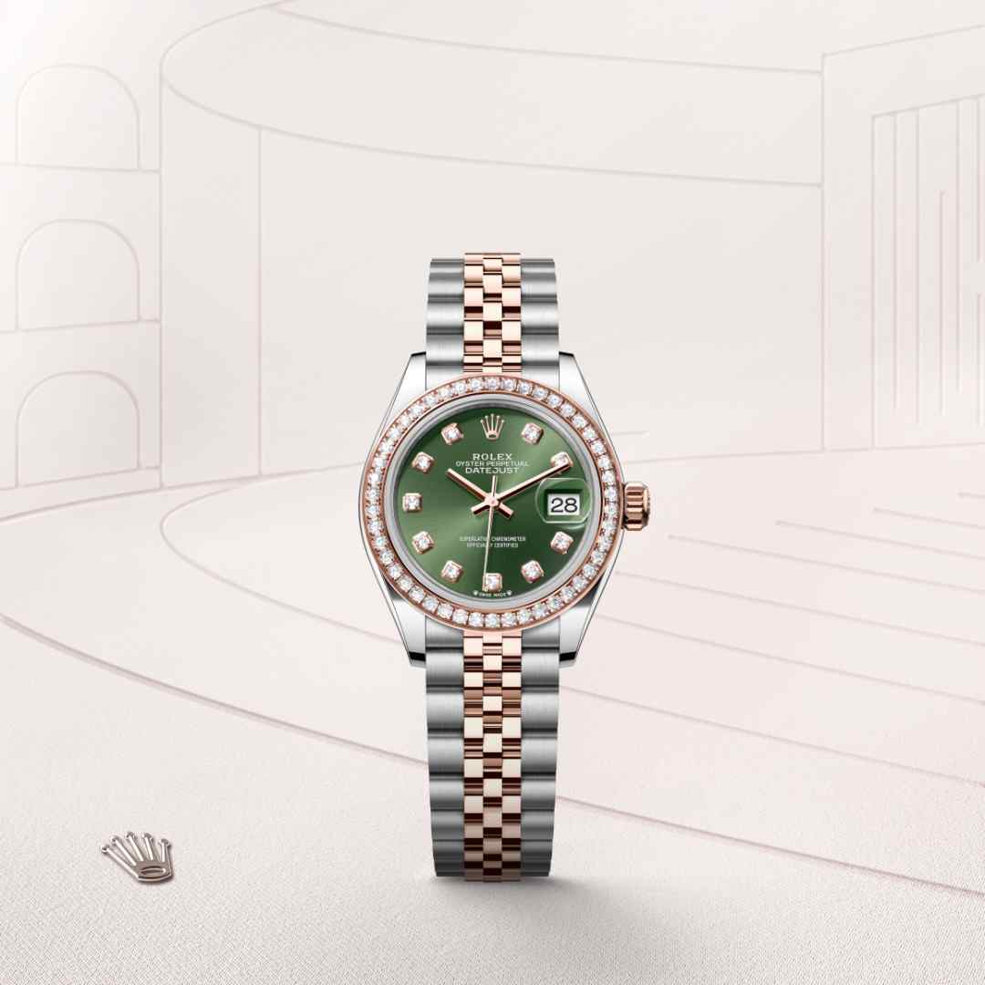 Rolex Lady-Datejust in Everose Rolesor - combination of Oystersteel and Everose gold, M279381RBR-0007 - Lenox Jewelers