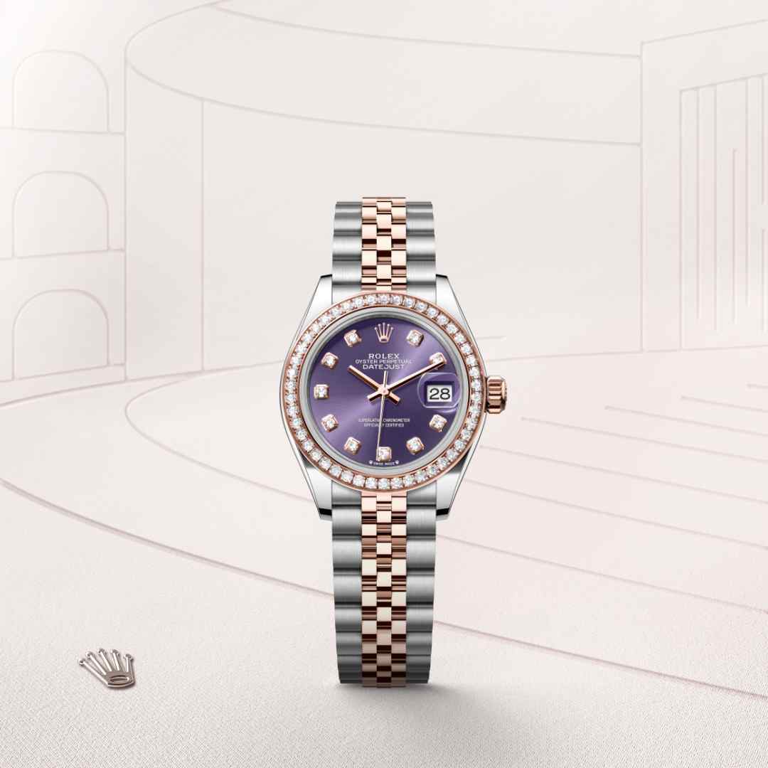 Rolex Lady-Datejust in Everose Rolesor - combination of Oystersteel and Everose gold, M279381RBR-0015 - Schiffman's Jewelers