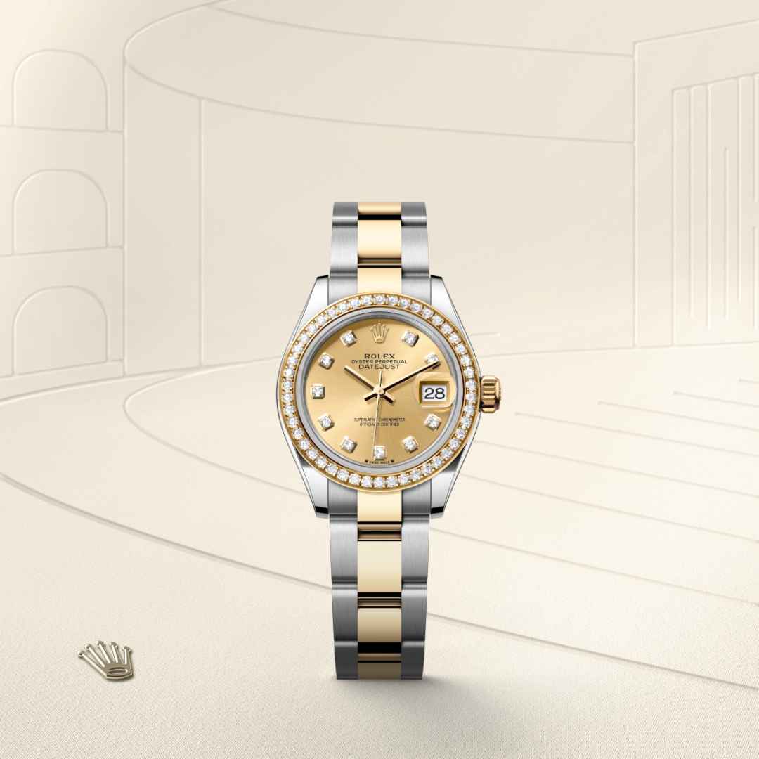 Rolex Lady-Datejust in Yellow Rolesor - combination of Oystersteel and yellow gold, M279383RBR-0012 - Lenox Jewelers