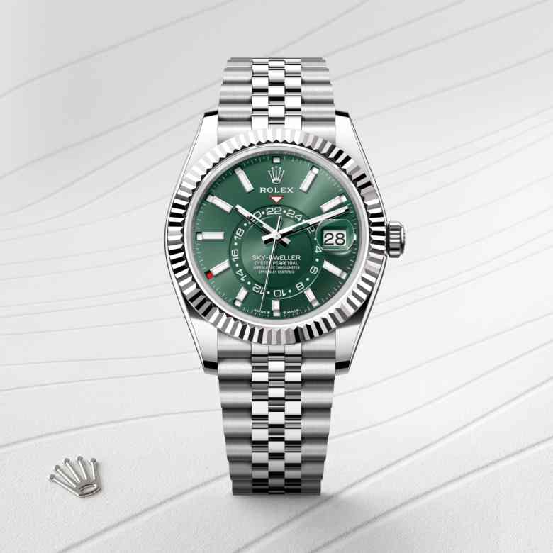 Rolex Sky-Dweller in White Rolesor - combination of Oystersteel and white gold, M336934-0002 - Little Switzerland
