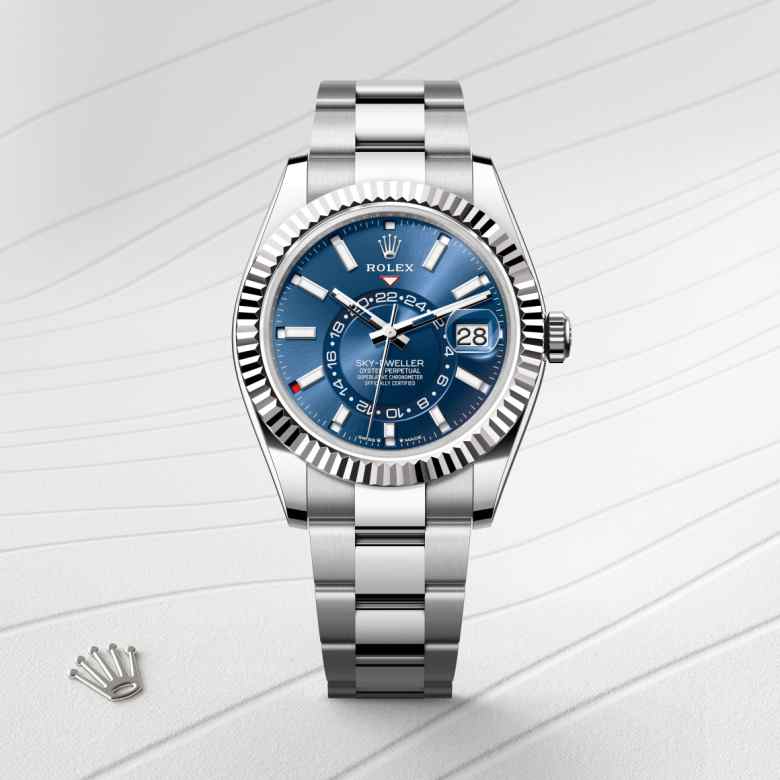 Rolex Sky-Dweller in White Rolesor - combination of Oystersteel and white gold, M336934-0005 - Little Switzerland