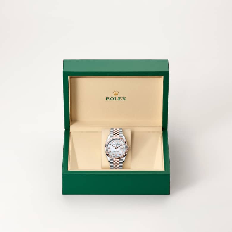 Rolex Datejust in Everose Rolesor - combination of Oystersteel and Everose gold, M126231-0021 - Meierotto Jewelers