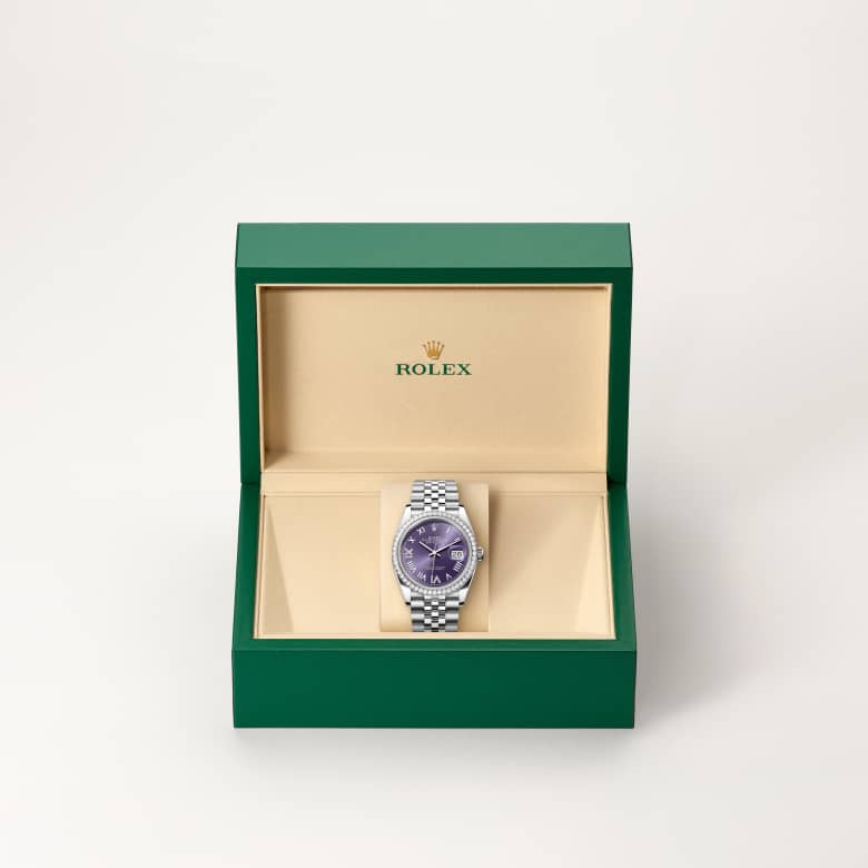 Rolex Datejust in White Rolesor - combination of Oystersteel and white gold, M126284RBR-0055 - Orrs Jewelers