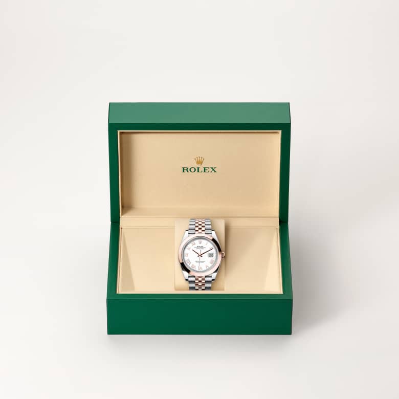 Rolex Datejust in Everose Rolesor - combination of Oystersteel and Everose gold, M126301-0026 - Meierotto Jewelers