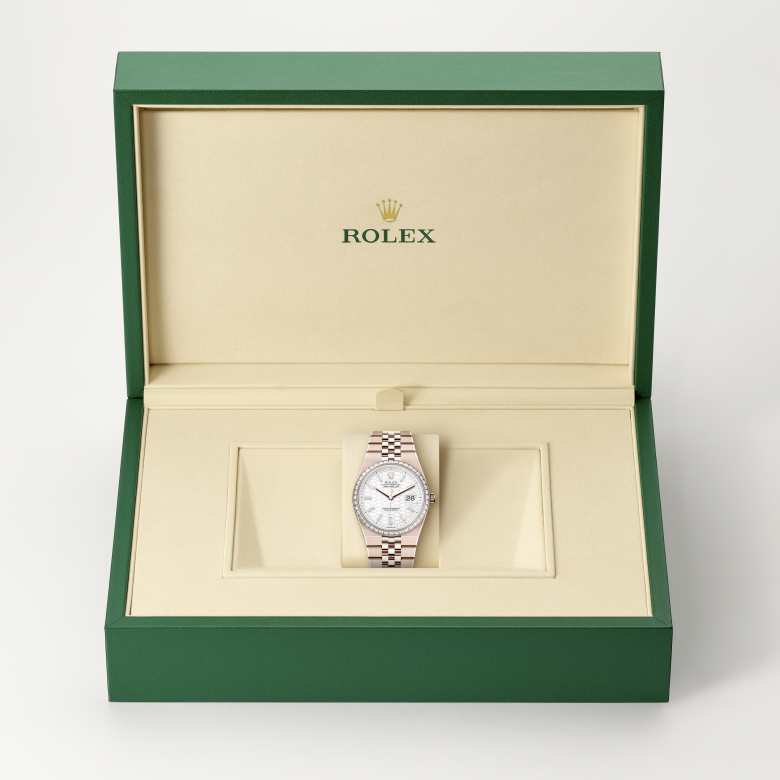 Rolex Land-Dweller in 18 kt Everose gold, M127285TBR-0002 - Clarkson Jewelers