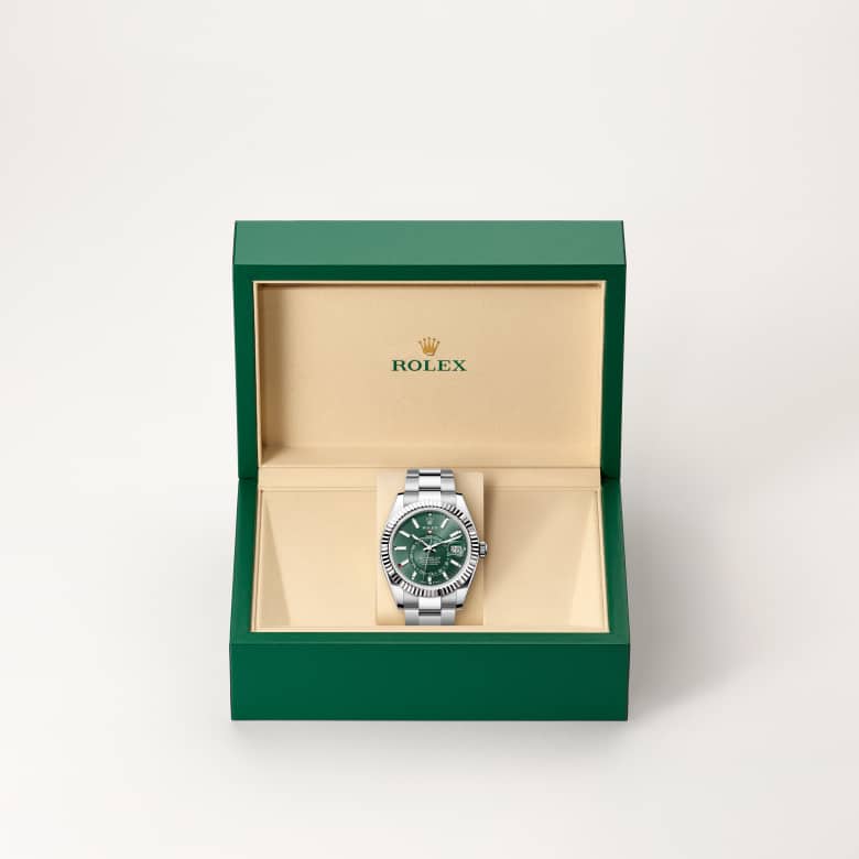Rolex Sky-Dweller in White Rolesor - combination of Oystersteel and white gold, M336934-0001 - Orrs Jewelers