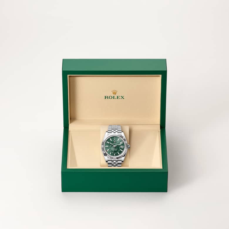Rolex Sky-Dweller in White Rolesor - combination of Oystersteel and white gold, M336934-0002 - Little Switzerland