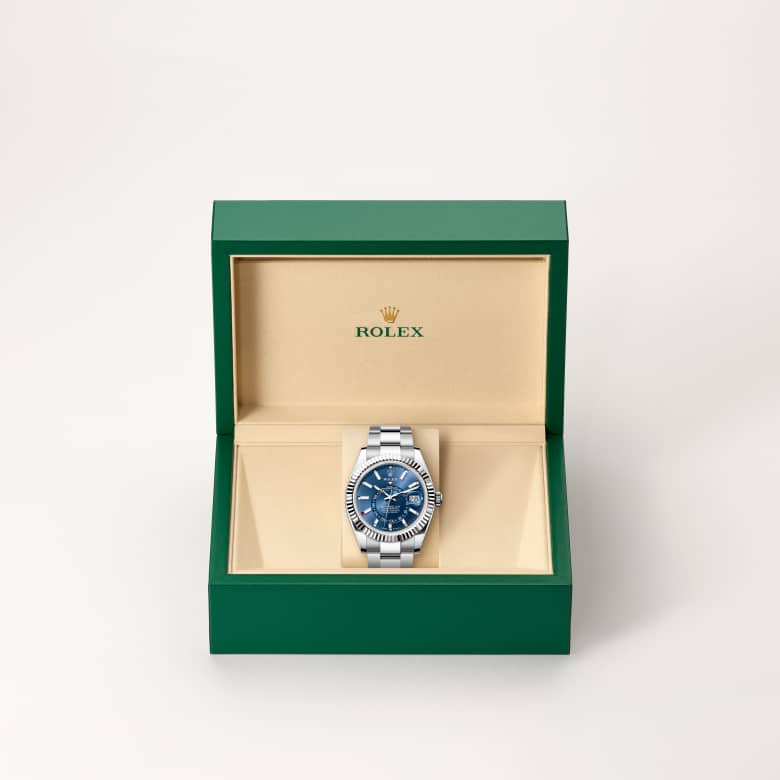 Rolex Sky-Dweller in White Rolesor - combination of Oystersteel and white gold, M336934-0005 - Little Switzerland