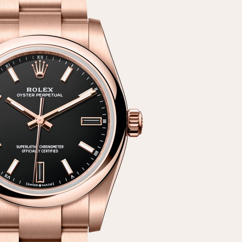 Rolex Oyster Perpetual in 18 kt Everose gold, M124205-0001 - Orrs Jewelers