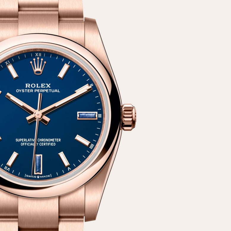 Rolex Oyster Perpetual in 18 kt Everose gold, M124205-0002 - Rolex Boutique Palo Alto