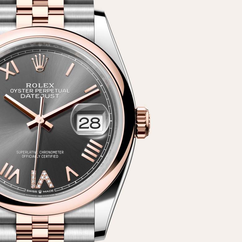 Rolex Datejust in Everose Rolesor - combination of Oystersteel and Everose gold, M126201-0047 - Clarkson Jewelers