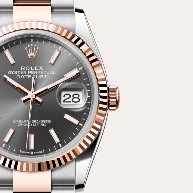 Rolex Datejust in Everose Rolesor - combination of Oystersteel and Everose gold, M126231-0014 - Clarkson Jewelers