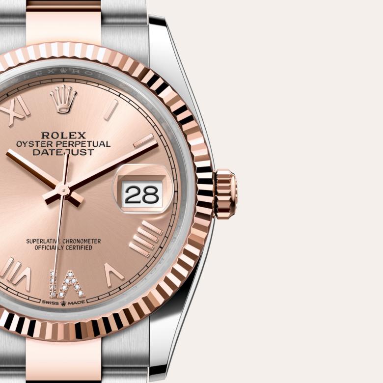 Rolex Datejust in Everose Rolesor - combination of Oystersteel and Everose gold, M126231-0050 - Clarkson Jewelers
