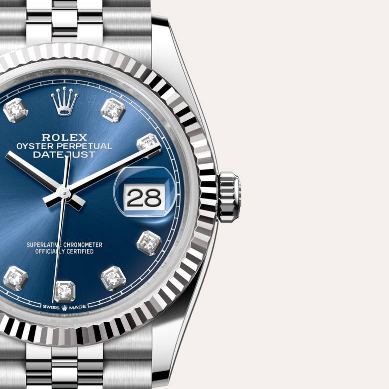 Rolex Datejust in White Rolesor - combination of Oystersteel and white gold, M126234-0037 - Blakemans Jewelry