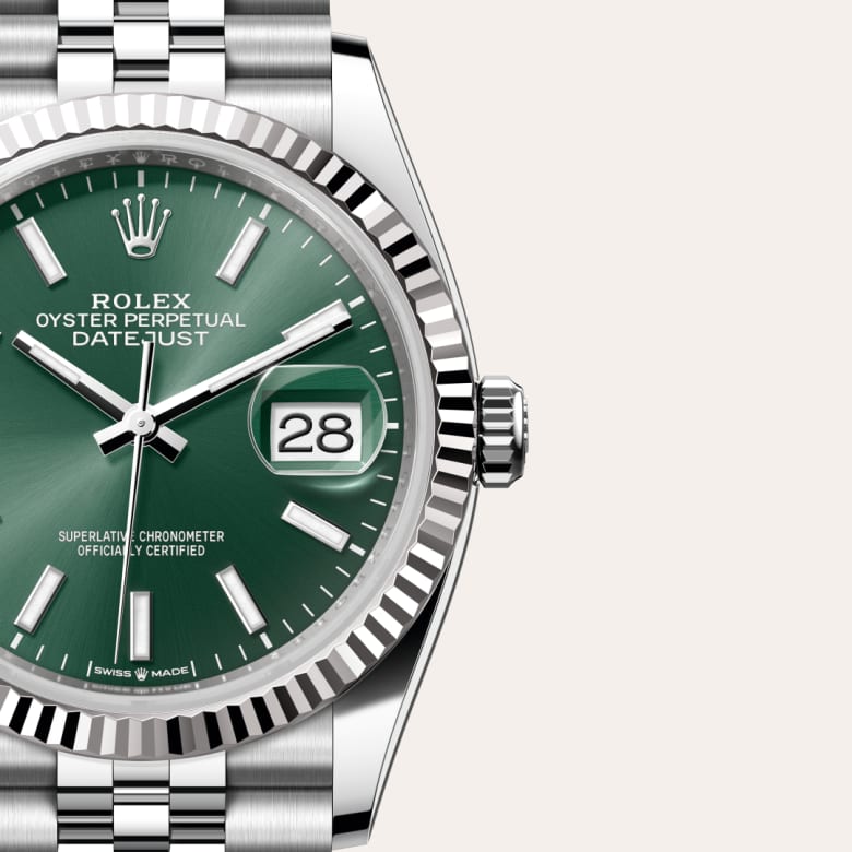 Rolex Datejust in White Rolesor - combination of Oystersteel and white gold, M126234-0051 - Rolex Boutique Palo Alto