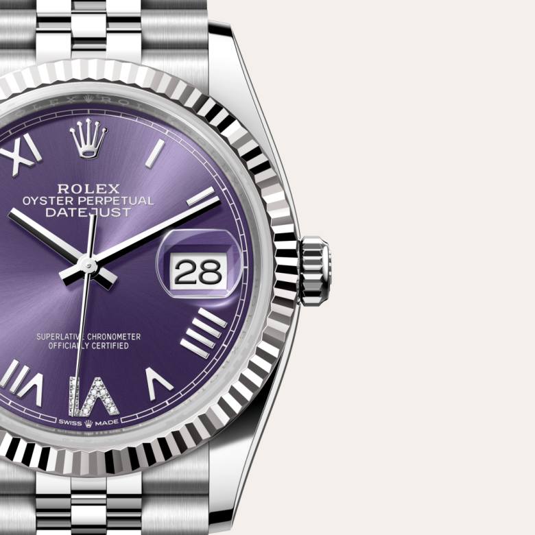 Rolex Datejust in White Rolesor - combination of Oystersteel and white gold, M126234-0063 - Lenox Jewelers