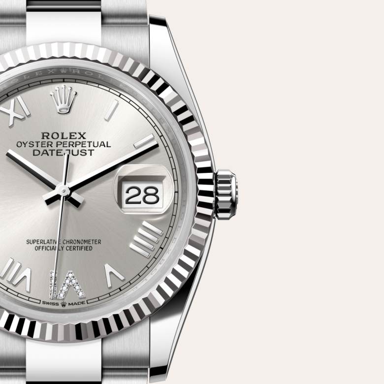 Rolex Datejust in White Rolesor - combination of Oystersteel and white gold, M126234-0068 - Walters & Hogsett