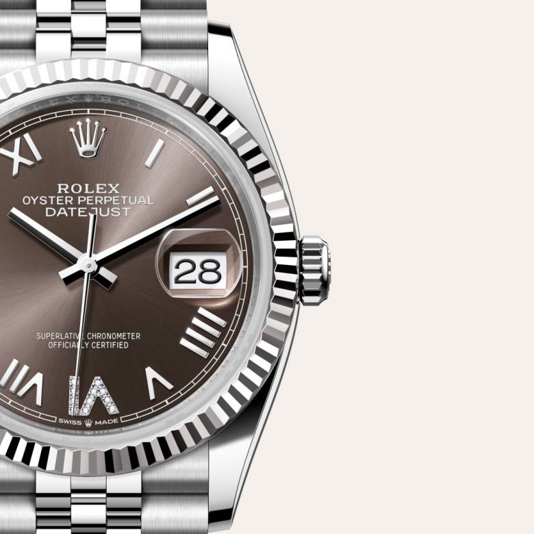 Rolex Datejust in White Rolesor - combination of Oystersteel and white gold, M126234-0071 - Rolex Boutique Palo Alto
