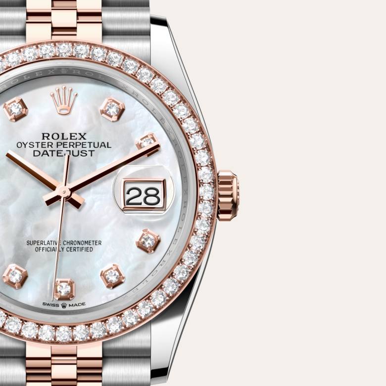 Rolex Datejust in Everose Rolesor - combination of Oystersteel and Everose gold, M126281RBR-0009 - Little Switzerland