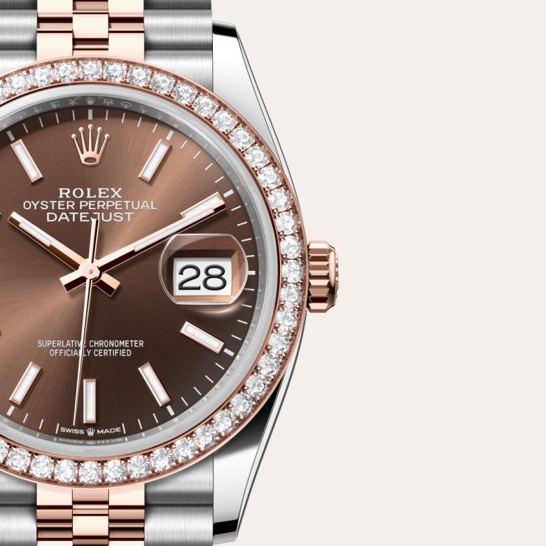 Rolex Datejust in Everose Rolesor - combination of Oystersteel and Everose gold, M126281RBR-0031 - Lenox Jewelers