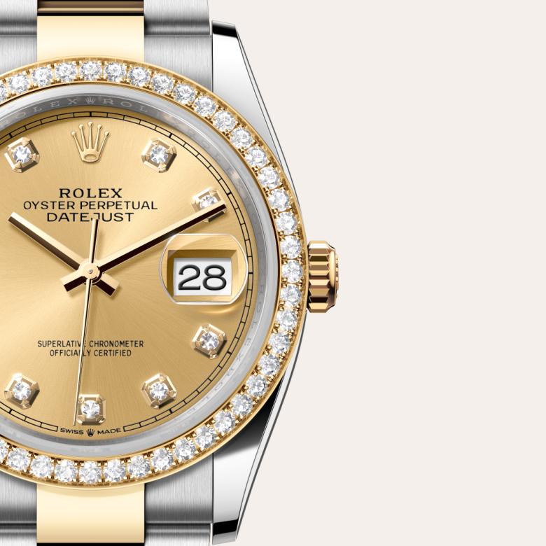 Rolex Datejust in Yellow Rolesor - combination of Oystersteel and yellow gold, M126283RBR-0004 - Little Switzerland