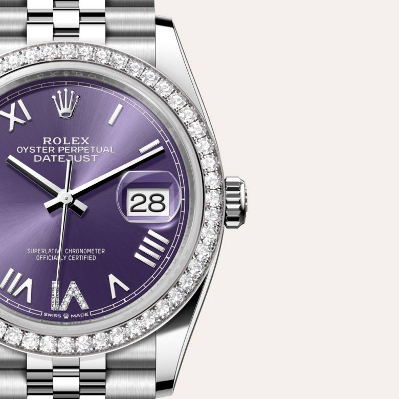 Rolex Datejust in White Rolesor - combination of Oystersteel and white gold, M126284RBR-0055 - Orrs Jewelers