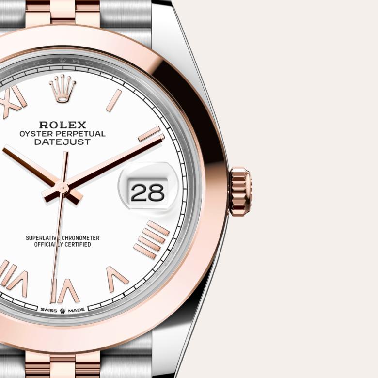 Rolex Datejust in Everose Rolesor - combination of Oystersteel and Everose gold, M126301-0026 - Meierotto Jewelers