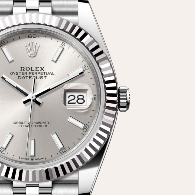 Rolex Datejust in White Rolesor - combination of Oystersteel and white gold, M126334-0004 - Little Switzerland