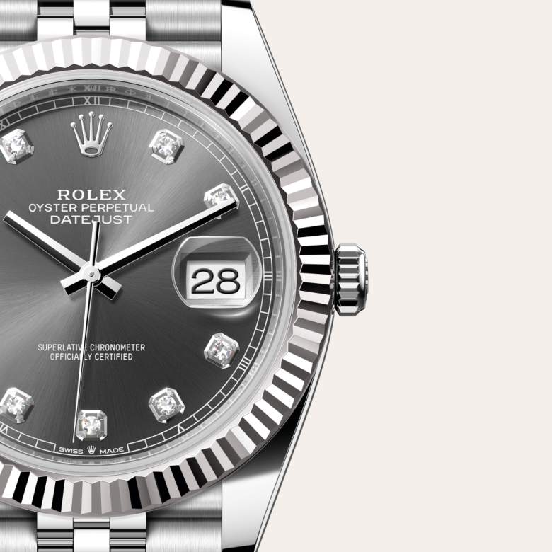 Rolex Datejust in White Rolesor - combination of Oystersteel and white gold, M126334-0006 - Richter & Phillips