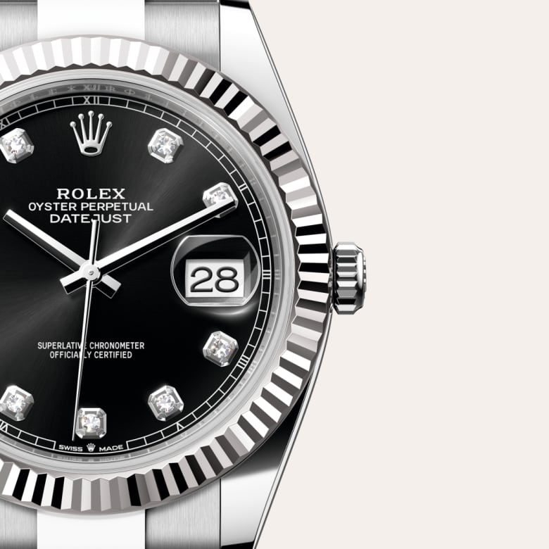 Rolex Datejust in White Rolesor - combination of Oystersteel and white gold, M126334-0011 - Little Switzerland
