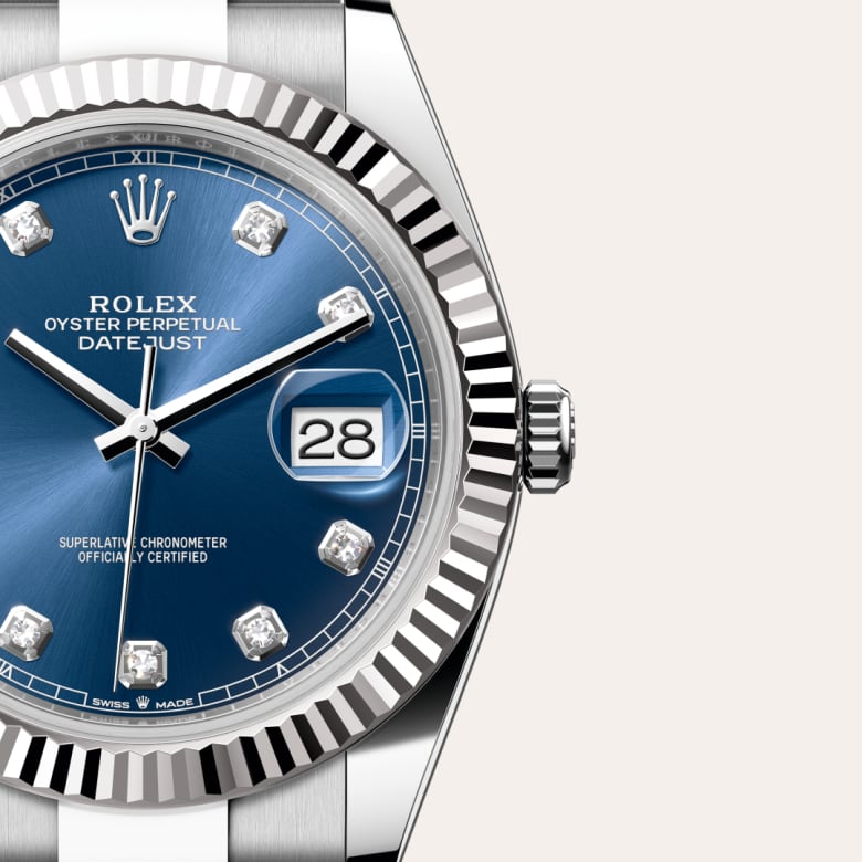 Rolex Datejust in White Rolesor - combination of Oystersteel and white gold, M126334-0015 - Little Switzerland