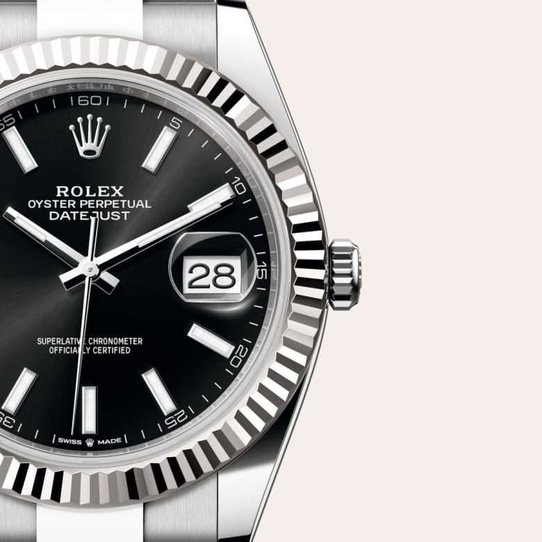 Rolex Datejust in White Rolesor - combination of Oystersteel and white gold, M126334-0017 - Blakemans Jewelry
