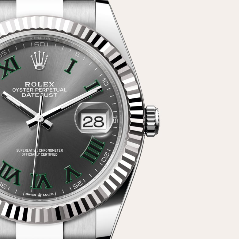 Rolex Datejust in White Rolesor - combination of Oystersteel and white gold, M126334-0021 - Little Switzerland