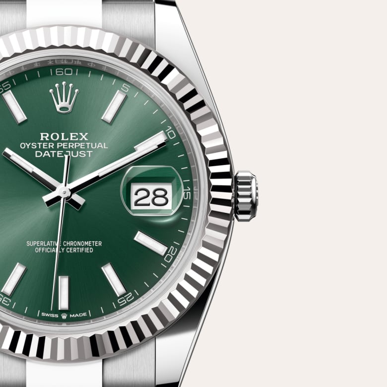 Rolex Datejust in White Rolesor - combination of Oystersteel and white gold, M126334-0027 - Little Switzerland
