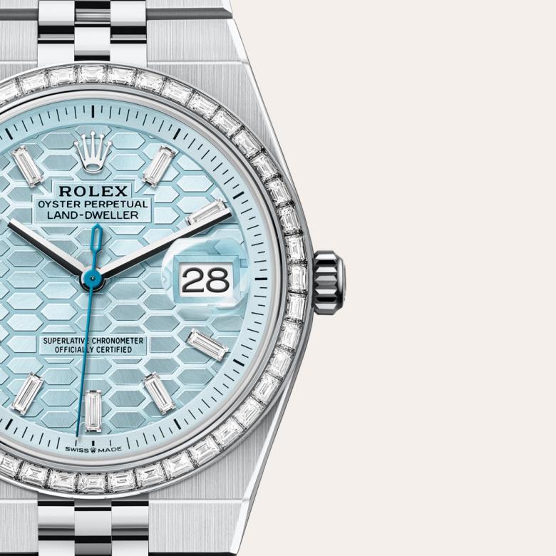 Rolex Land-Dweller in Platinum, M127286TBR-0001 - Clarkson Jewelers