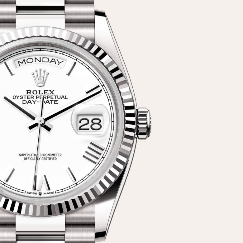 Rolex Day-Date in 18 kt white gold, M128239-0059 - Meierotto Jewelers