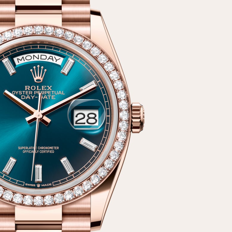 Rolex Day-Date in 18 kt Everose gold, M128345RBR-0083 - Schiffman's Jewelers