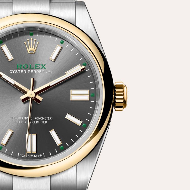 Rolex Oyster Perpetual in Yellow Rolesor - combination of Oystersteel and yellow gold, M134303-0001 - Blakemans Jewelry