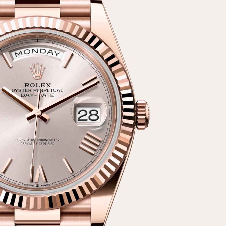 Rolex Day-Date in 18 kt Everose gold, M228235-0001 - Lenox Jewelers