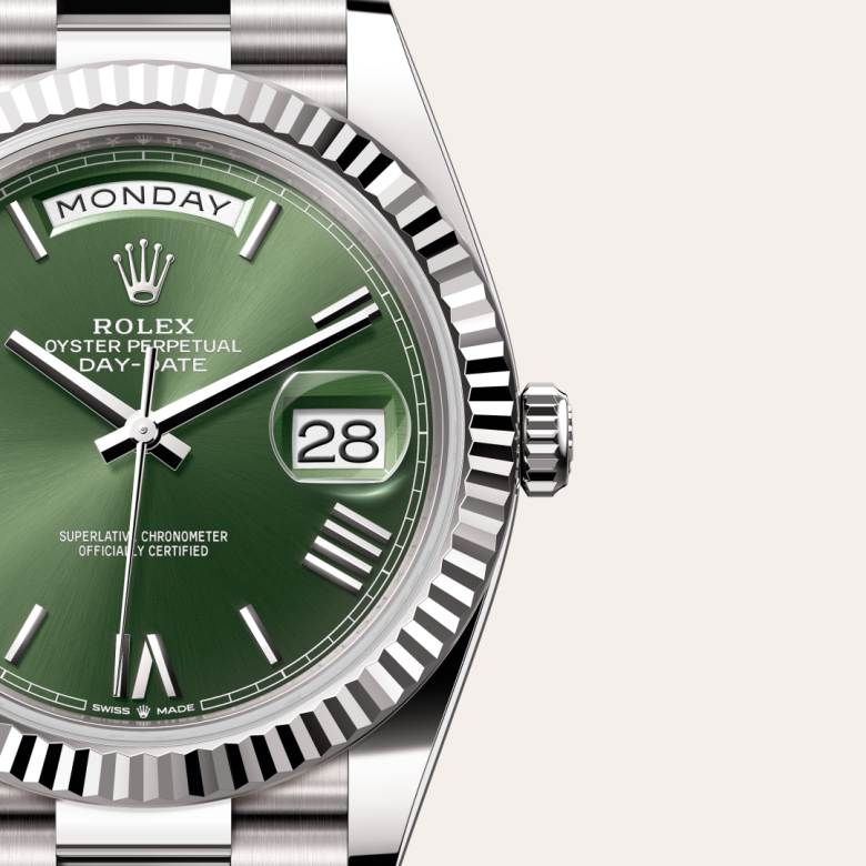 Rolex Day-Date in 18 kt white gold, M228239-0033 - Meierotto Jewelers
