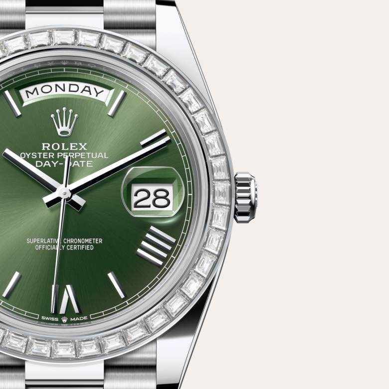 Rolex Day-Date in Platinum, M228396TBR-0020 - Meierotto Jewelers