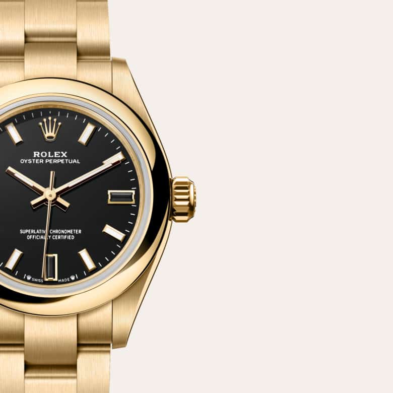 Rolex Oyster Perpetual in 18 kt yellow gold, M276208-0001 - Walters & Hogsett