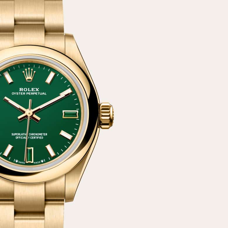 Rolex Oyster Perpetual in 18 kt yellow gold, M276208-0002 - Blakemans Jewelry